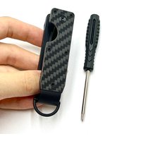 Carbon Fiber Key Holder Smart Key Wallet DIY Keychain EDC Pocket Car Key Organizer Chains Keychain Household Key Clip Keysmart