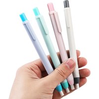 4 Pieces Press Retractable Pencil Eraser Correction Supplies Pen Style Pencil Rubber Writing School Supplies Stationery