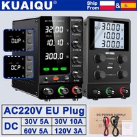 KUAIQU High Precision Adjustable Lab Power Supply, 30V 60V 120V DC Regulated Power Supply With OCP OVP OTP OLP, 24 Hours Full Load Output, Enough Power, Stable C.V