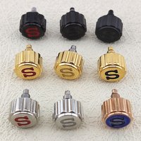 Stainless Steel Watch Crown Suitable for NH35/36/38/39 4R35 4R36 7S26 Movement SKX007 SKX009 Rose Silver/Gold/Black Crowns Parts