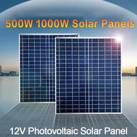 High Efficiency 12V Solar Panel Kit 500W 1000W 100A Controller Solar Battery Charger For Home Camping RV