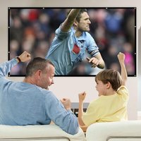 Portable 16:9 Simple Projector Curtain Set HD Display Screen Household Bedroom Decoration for Home Outdoor Office