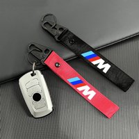 Nylon Car Keychain Lanyard Hanging Strap with Metal key Ring For BMW M F10 F20 E83 E90 E92 E93 X1 X5 X6 F30 G03 E43 E53 E63 E84