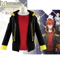 Cosplay Costume Mmystic Messenger 707/unknown Saeyoung Choi Zipper Jacket Luciel Seven Hoodies 707 Red T-shirt Short Coat