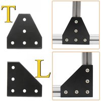 1pcs T/L type 5 Hole Joint Board Plate Corner Angle Bracket Connection Joint Strip for 2020 3030 4040 Aluminum Profile