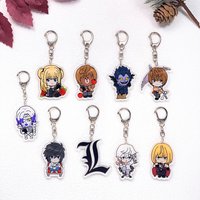 1/9Pcs Anime Characters Death Note Car Keychain Accessories Acrylic Cute Charms Pendant For Bag Key Holder Backpack Decoration