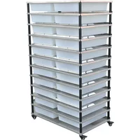 Stainless Steel Snake Rack System for Ball Python - Multi-Tier Breeding Rack with Hide Box, 403/201 Enclosure for Reptile Pet