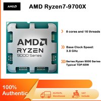 AMD Ryzen 7 9700X procesor 5.5GHz 8-rdzeniowy 16-wątek 40MB pamięć podręczna do gier 4NM TDP 65W gniazdo AM5 game CPU Zen 5