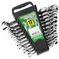WOZOBUY Ratchet Wrench of Keys Spanner Set Hand Tool 72-Tooth Ratcheting Flexible Head Mirror Finish for Car Repair Tools
