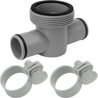 P61408 T Joint Pool Hose Connector 1.5 To 1.25inch T Joint Pool Hose Adapter Replacement Accessories Fitting for Filter Pump