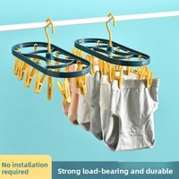 Clothes Hanger, Multifunctional Drying Rack with Clips, Portable Underwear&Socks Hanger, Non-Slip,Space-Saving,for Home & Travel