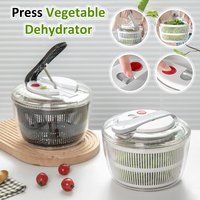 Household Salad Dryer Salad Spinner Vegetable Dehydrator Multi-Function Absorbent Basket Manual Vegetable Dryer Kitchen