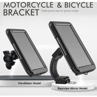 AliExpress NONE New Waterproof Bicycle Phone Holder Universal Bike Motorcycle Handlebar Rearview Mirror Phone Holder Cycling Accessories Bracket