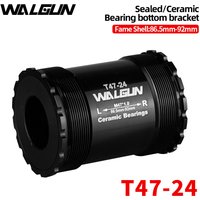 Bicycle Bottom Bracket Ceramic Bearing BB T47 Thread 86.5mm for Trek/Shimano/ SRAM Mountain Road Bike Cranksets Central Movement