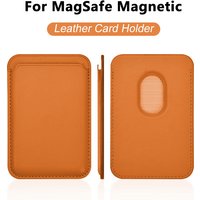 Sleek Magnetic Card Holder Case For iPhone 13 11 17 14 12 15 16 Pro Max Leather Wallet Cover For Magsafe Slim Phone Back Bag