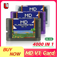 Mega Drive V1 4000 in 1 With 8GB TF Card MD Game Card For Genesis Mega Drive Master System Game Console