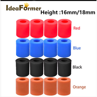 4pcs/set 18 16mm Hot Bed Leveling Column Silicone Solid Spacer Black Platform Leveler For CR-10/ CR10S Ende 3 3D Printer Parts
