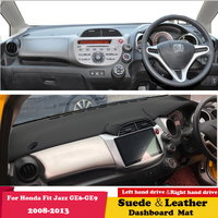 For Honda Fit Jazz 2008 2010 2011-2013 GE6 GE7 GE8 GE9 Suede Leather Dashmat Dashboard Cover Pad Dash Mat Carpet Accessories