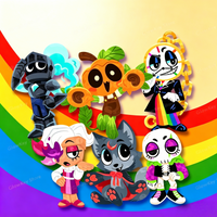 Toon Acrylic Keychains | Gourdy, Dyle, Soulvester, Eclipse, Brusha, Ribecca - Cute Bag Charms & Key Rings for Fans