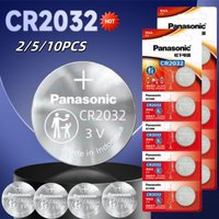 2/5/10pcs Original Panasonic CR2032 3V ECR2032 Lithium Battery CR 2032 For Control Watch Motherboard Scale Button Coin Cells