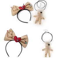 New Bowtie Headband Voodoo Necklace Cosplay Costume Evil Hairhoop