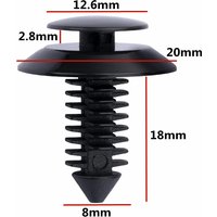 20Pcs For 8mm Hole Auto Plastic Fastening Clips Car Door Decoration Trim Panel Clips N801925-S D161