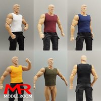1/12 Scale Male Broad-shouldered Vest Elastic Vest Clothes Model Fit 6 inch Notaman Romankey Soldier Action Figure Body