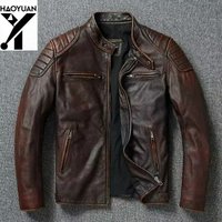 Men's Cycling Jacket Retro Casual Loose Cool Outdoor Cycling Hiking Camping Travel Home Workwear Men's Motorcycle Leather Jacket