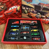 Cartoon 1:55 Pixar Cars Mcqueen Mater Mack Uncle Truck Alloy Diecast Car Model Radiator Springs Town 11/6/4 Pcs Car Boxes Gifts