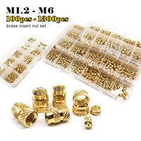 Messing Kupfer Einbettung Einsatz mutter Kit Set m2, 5 m2, 5 m2 m3, 5 m3 m4 m5 m6 für Heiß schmelz injektion 3D-Druck Twill Rändel faden