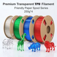 95A Clear TPU Filament 1.75mm Flexible 3D Printing Filament ±0.03mm High Elastic Moisture Resistant Non-Clog Smooth Printing Spo