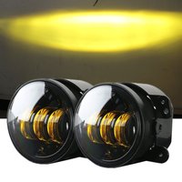 4" Inch Amber Yellow 60W LED Fog Lights For Jeep Wrangler 97-2018 JK TJ LJ Off Road Fog Lamps