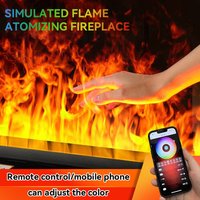 Atomized Fireplace with LED Colorful Home Smart Flame ECO Water Vapor Indoor Electric Fireplace for TV Wall Living Room Decor
