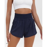 Women's High Waist Elastic Sports Shorts Quick Dry Breathable Loose Fitness Shorts Outdoor Running Casual Short Pants