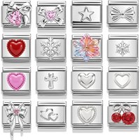 italian charm 9mm links diy bracelet making women jewelry Heart Love DIY Gift