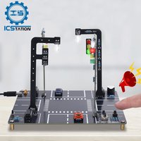 Traffic Light Simulator Kit DIY Electronics Project Traffic Signal Light Circuit Board Soldering Kit for School Home Learning