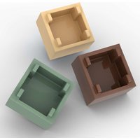 MOC 10PCS 35700 2x2x1 Container Box Building Blocks Top Opening With Flat 59121 Bricks Funny Toy Adults Boys Special Day Gifts