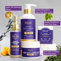 AILKE Double Glutathione Plus Whitening Set, Moisturizing, Remove Dark Spots, Freckles, Melanin, Even Skin Tone For All Skin