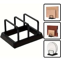 3-in-1 Kitchen Organizer Rack:Space-Saving Drying Storage Tray for Pots,Pans,Lids & Cutting Boards- Durable Countertop Organizer