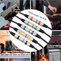 5er-Pack 3m 3-Pin XLR DMX-Kabel Bühnenbeleuchtung DJ-Equipment Signalkabel Hochwertig Flexibel Stabil Geringer Verlust