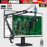 NICE-Power 48MP 4K Digital Microscope,Ultra High Resolution HDMI USB Microscope Camera 150X Lens for Industrial QC PCB Soldering