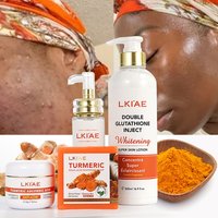 Natural Turmeric Whitening Skin Care Set, Moisturizing, Anti Dark Spots, Acne, Even Skin Tone, With Glutathione And Aloe