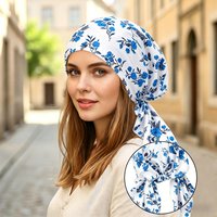 Women Muslim Hijabs Print Turban Cap Inner Caps Hair Cover Beanies Bonnet Long Tail Headscarf Strech Bandana