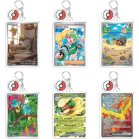 Keychain for Pokemon Dwebble Lampent Rapidash Cofagrigus Anime Game Fans Gifts Recycled Acrylic Backpack Pendant Decoration Rare