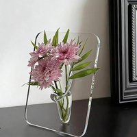 Desktop decorative vase, transparent acrylic vase, modern art vase
