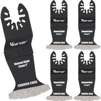 Vearter 5-piece Oscillating Multi-Function Tool Swing Diamond Cutting Discs, Mortar Cutting Blades, Precision Tile Grout Removal