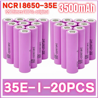 ๐35e Lithium Ion 18650 Rechargeable Batteria 3.7V 3500mah INR18650 BatteryHigh Power Discharge for Electrical Tools Vehicle
