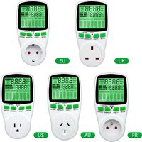 Digital Voltage Wattmeter US/UK/EU Plug Socket Energy Meter Wattage Electricity Kwh Power Meter with Backlgiht