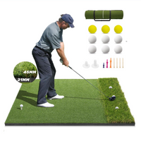 5x4ft Dual-Turf Golf Mat Thickened Artificial Turf Matt Practice Hitting Mats for Backyard/Driving Range/Indoor & Outdoor