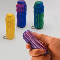 Spiky Fidget Roller Toy Stress Relief Sensory Fidget Keychain Portable Relax Toy for Adults Novelty Gifts for Friends and Family